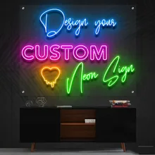 

Custom Neon Signs For Wall Decor Led Lights Acrylic Backboard Night Party Light Many Color For Chose Wall Decoration.