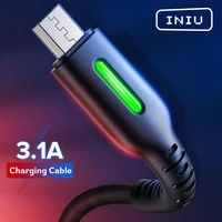 INIU 3,1 EINE Micro USB Kabel Typ C LED Schnelle Lade Handy Ladegerät Microusb Daten Kabel Für Huawei Xiaomi mi Redmi Samsung LG