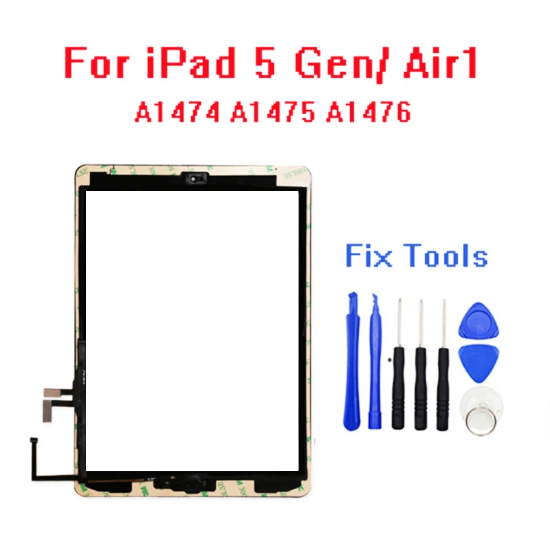 Дигитайзер сенсорного экрана для iPad 5 Air Gen клей + гибкий кабель домашнего