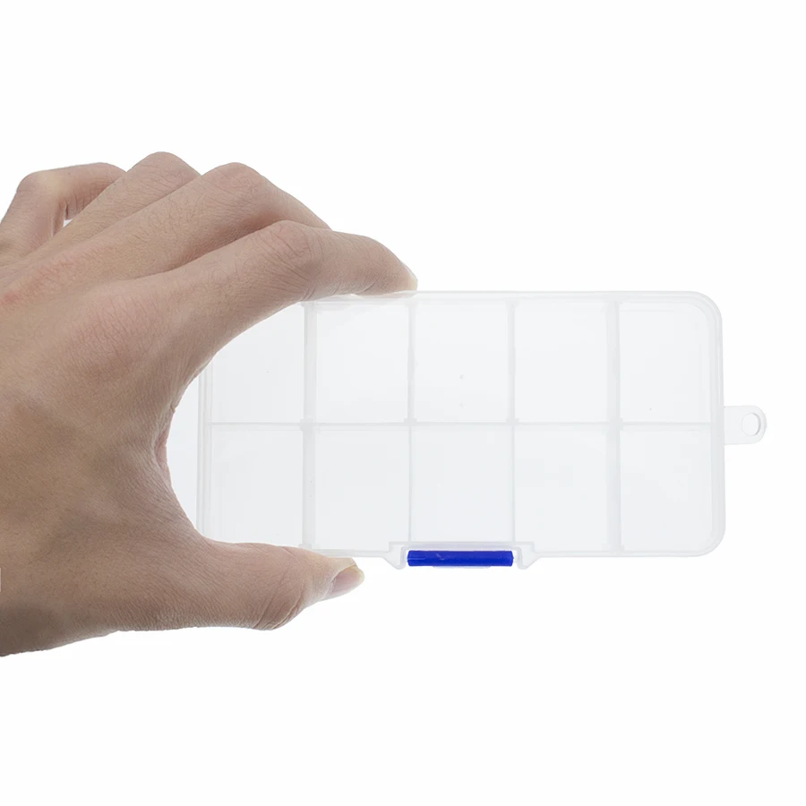 10 Grid can be remov transparent plastic small box kit storage box jewelry jewelry box electronic components parts finishing bo 10 Grid can be remov transparent plastic small box kit storage box jewelry jewelry box electronic components parts finishing bo