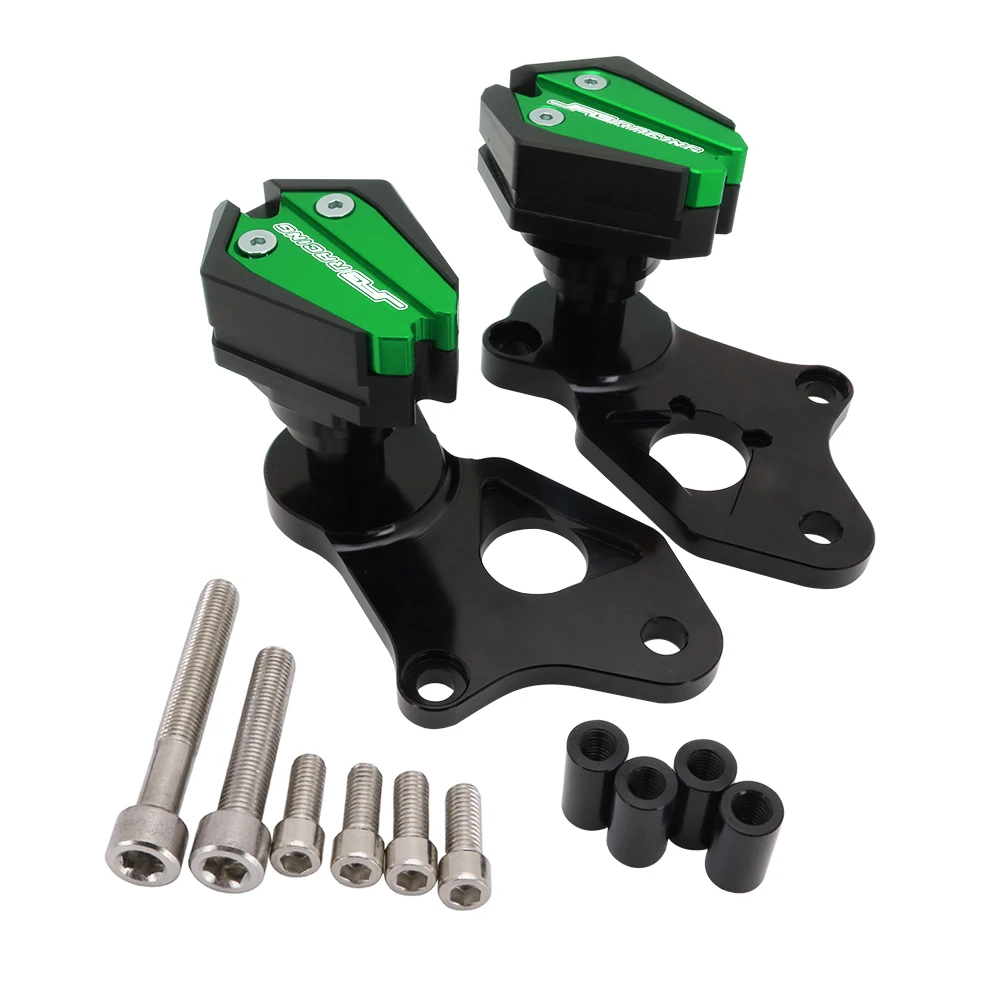 Motorcycle CNC Falling Protection Frame Slider Guard Anti Crash Pad Protector For SUZUKI GSXR600 GSXR750 GSXR 650 750 2006 - Цвет: Зеленый
