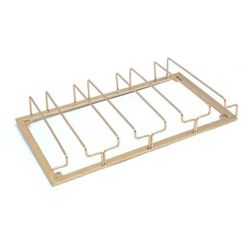 

4 Rows Wine Glass Rack Under Cabinet Stemware Holder Metal Wine Glass Organizer Glasses Storage Hanger for Bar Kitchen