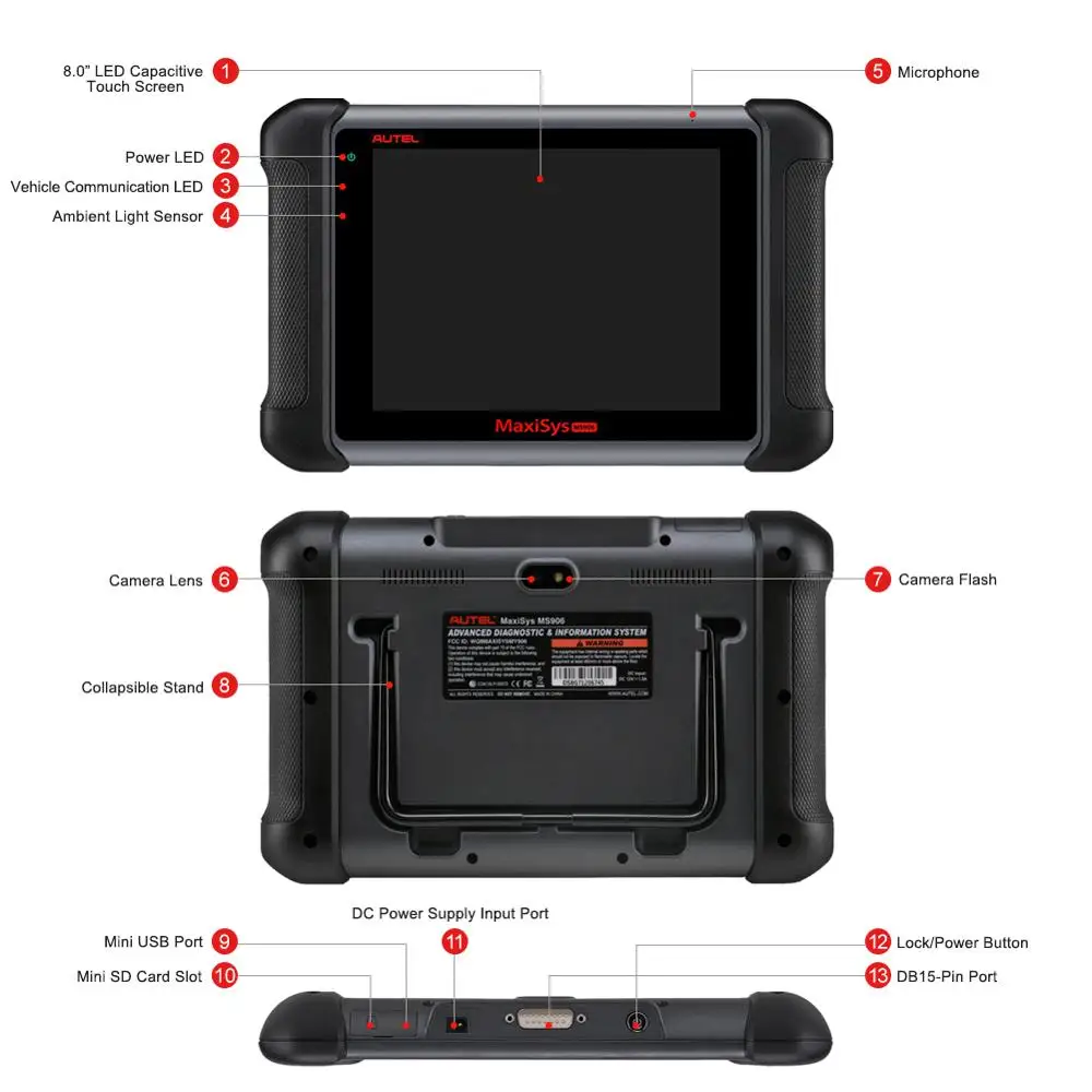Autel MaxiSys MS906 Новый добавить TPMS антенный модуль бесплатное онлайн обновление