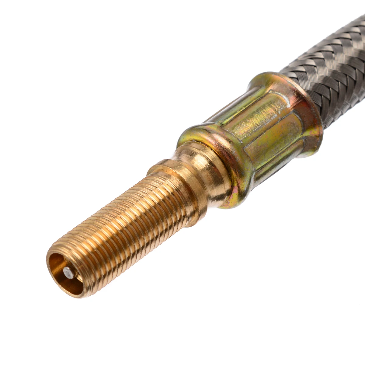 1PC Flexible Braided Tyre Tire Valve Stem Extension Adapter Stainless Steel Metal Hose For Trucks RVs Campers Heavy vehicles