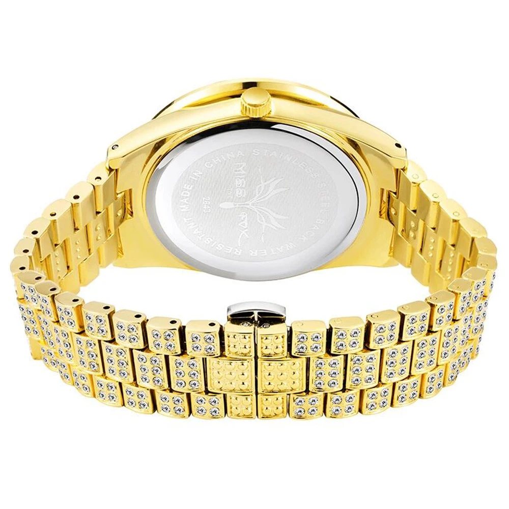 hip hop iced out Men's Watches Top Brand Luxury 18k Golden Quartz Watch Men Calendar Men's Waterproof Analog Fashion full Diamond Clock  (11)