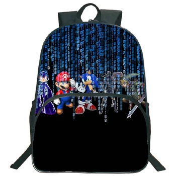 

Super Mario Smash Bros Backpack Children Anime School Bags Boy Girl Mochila Kids Cartoon Primary Bookbag Teens Laptop Backpack
