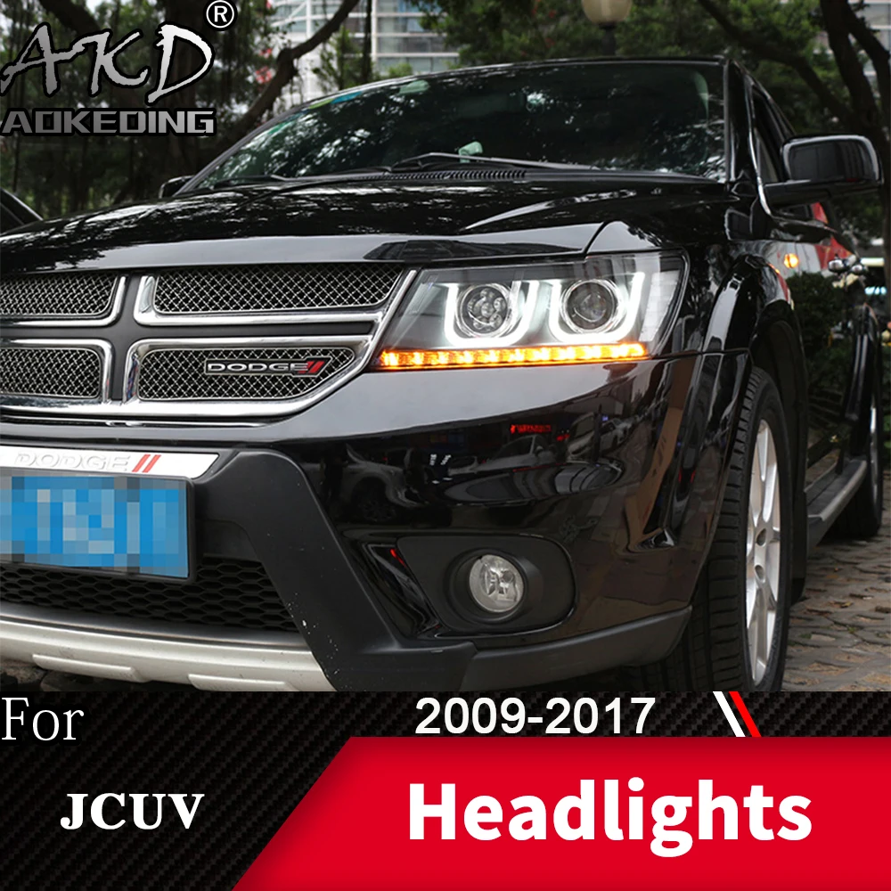 Фара для автомобиля Dodge JCUV 2009- Journey головной светильник s противотуманный светильник s дневной ходовой светильник DRL H7 светодиодный Биксеноновая лампа автомобильные аксессуары