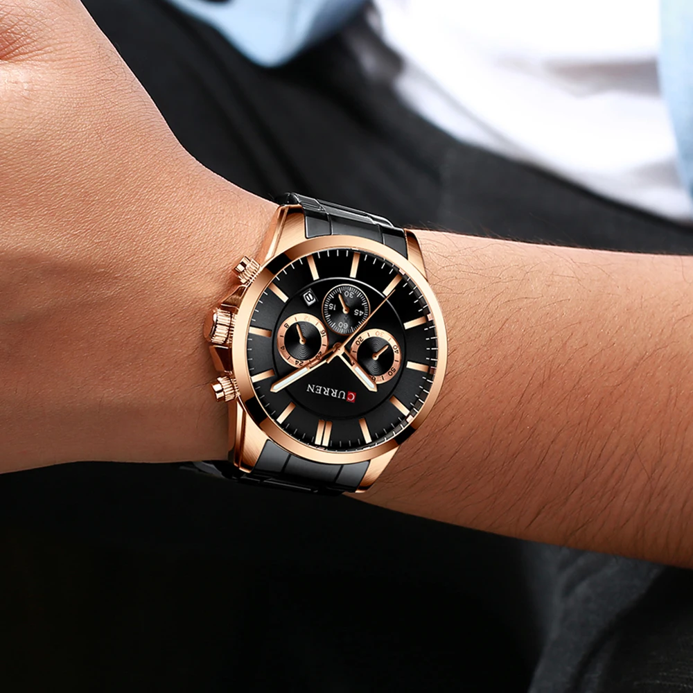Relojes hombre Curren Новинка Топ бренд мужские роскошные часы модные повседневные