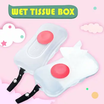 

Wet Tissue Box Case Holder Car Organizer Baby Wipes Press Wipes Kitchen Storage Supplies Home Accessories