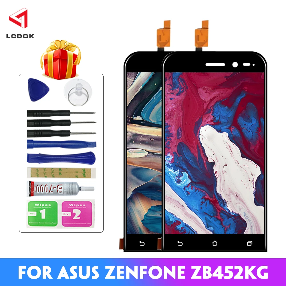 100% протестированный ЖК-дисплей для Asus Zenfone Go ZB452KG X014D кодирующий преобразователь