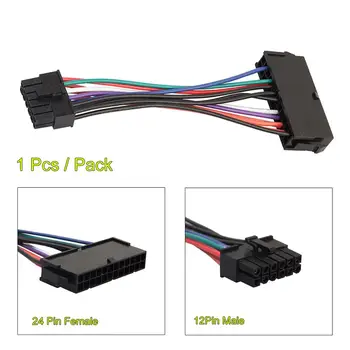 

ATX 24-Pin Female to 12-Pin Male Converter Adapter Power Supply Cable 18AWG Cord for Acer Q87H3-AM Motherboard 12Pin