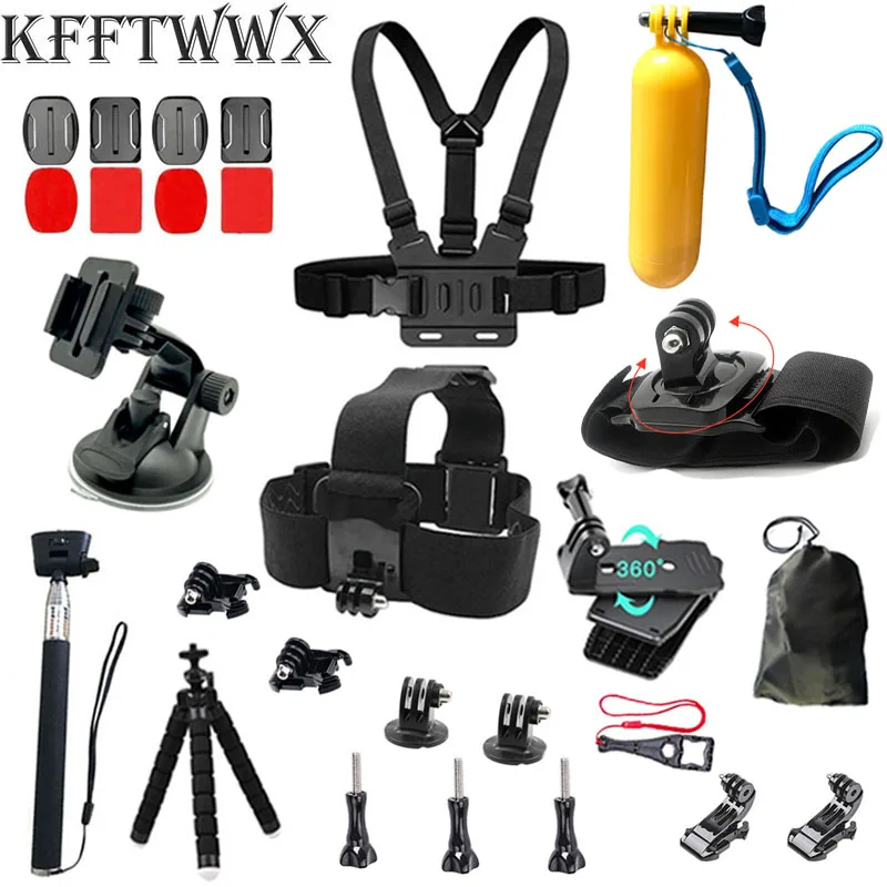 

KFFTWWX Accessories Kit for AKASO EKEN Action Camera GoPro Hero10 9 8 7 6 5 4 Session 5 Hero 4 3 Max Fusion SJCAM DBPOWER Vantop