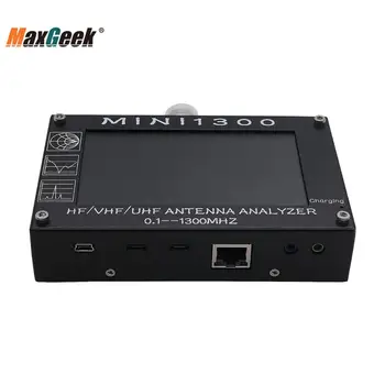 

Maxgeek 4.3inch Mini1300 HF/VHF/UHF Antenna Analyzer 0.1-1300MHz with 4.3" TFT LCD Touch Screen