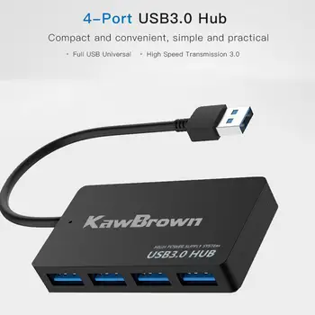 

4 Ports USB 3.0 Hub USB 3.0 to USB 3.0 with LED Display Plug and Play For Laptop PC Computer