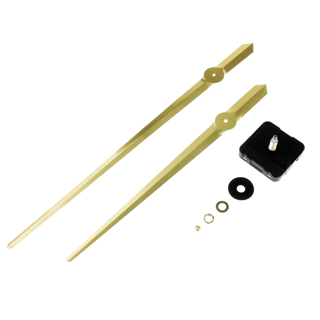 DIY Silent  Quartz Wall Clock Movement Mechanism Hands Mounting Hardware Replacement Part Set Black