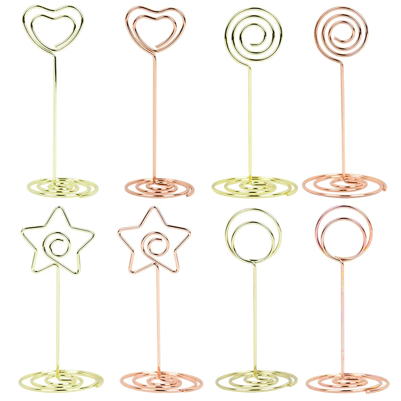 5 шт. вечерние Декор провода фото рамка-держатель розового цвета: золотистый