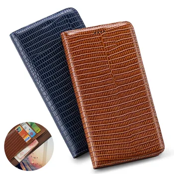 

Lizard Grain Genuine Leather Wallet Holster Case Card Holder For HTC U12 Plus/HTC U Ultra/HTC U Play Phone Case Stand Funda Capa