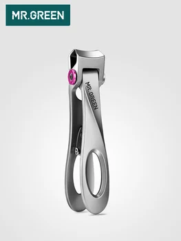 

MR.GREEN Nail clippers Trimmer Stainless Steel Nail tools Thick Nails cutter scissors with glass nail file manicure
