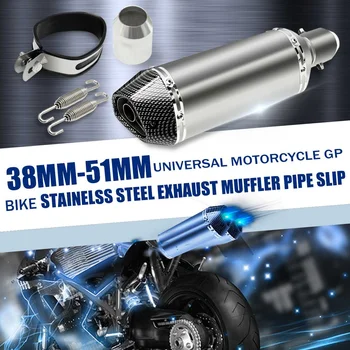 

Universal 38-51mm Motorcycle Exhaust Muffler Pipe w/Silencer Dirt Pit Street Bike For Suzuki/Honda/Yamaha