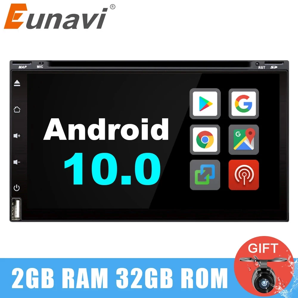 Top Best Brand And Stores Car Dvd Android, Car Screens on Aliexpress 2021 5 Eunavi 2 din android 10.0 universal car dvd radio stereo multimedia player 2din GPS Navi headunit touch Screen wifi in dash|din android|2 din android2 din - AliExpress