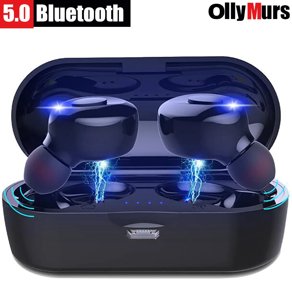 

Mini Wireless Bluetooth 5.0 earphone TWS stereophone HiFi Sport Earphones Handsfree Gaming Headset with Mic and Charging box