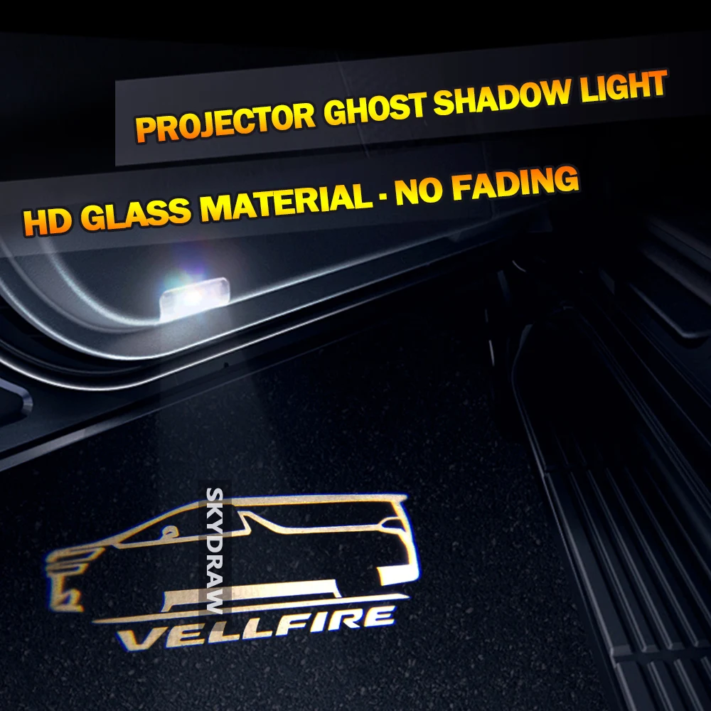1 пара для TOYOTA VELLFIRE (2008-2022) HD не выцветает автомобильный проектор призрак тень свет