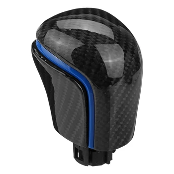 

Real Carbon Fiber Automatic Car Gear Shift Knob with Blue Strip for Toyota Camry SE XSE LE XLE 2018 2019 2020
