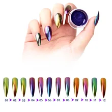 Nails Art Dip порошок для ногтей Блеск для ногтей голографический лак для маникюра сухой хромированный пигмент погружающийся порошок xg005