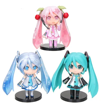 

10cm Anime figure Hatsune Miku Cute Kawaii Statue Miku ver Speelgoed PVC Action Figure Collection Model Toys Dolls