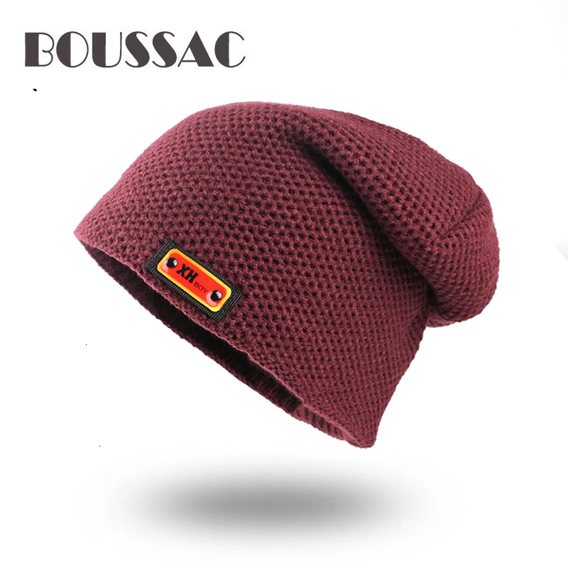 

[FLB] Skullies Beanies Men Knitted Hat Cap Male Plus Gorras Bonnet Warm Thick Winter Hats For Men Women Beanie Hat F18072