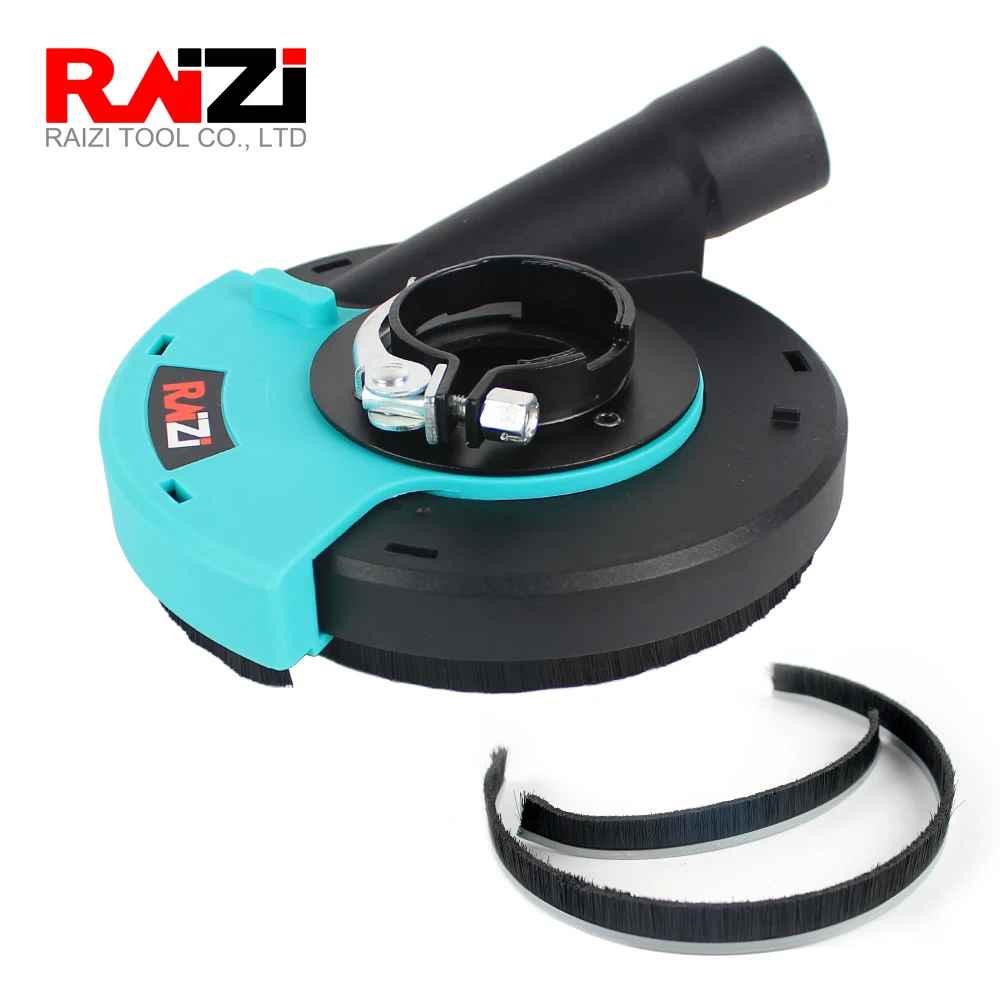 Raizi 125/180mm Angle Grinder Dust Shroud Cover Kit with Replaceble Brush Universal Surface Grinding Dust Collection Cover Tool