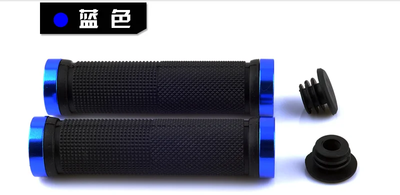 Blue 1 пара mtb велосипедные рулевые зажимы крышка горные велосипедные рулевые зажимы замок на фиксированный Шестерни резиновые ручки велосипеда езда на велосипеде Запчасти - Цвет: Blue
