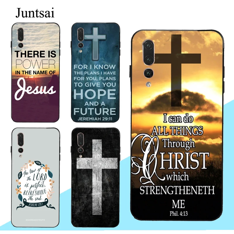 Bible Verse Jesus Christ Cross Case For Huawei Mate 10 20 30 Lite P10 P20 P30 P40 Pro P Smart 2019 Z | Мобильные телефоны и