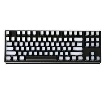 

104 Key Side Printed Keycap Light Transmitting Wear Resistant Accessory Gaming Ergonomic 2 Tone Office Computer Easy Install DIY