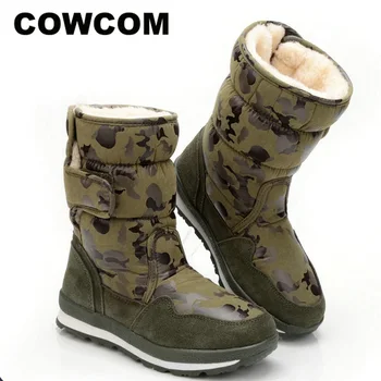 

COWCOM Women's Snow Boots Snowflake Parent-child Shoes Shoes Kids Fur Boots Boot Warm Snow Boot for Mother Dids JSH-m904
