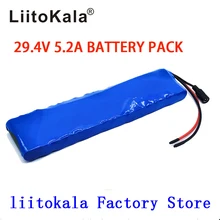 LiitoKala 24V 5.2Ah 7S2P 18650 Батарея Li-Ion Батарея 29,4 Электрический велосипед мопед/Электрический не включает в себя зарядное устройство