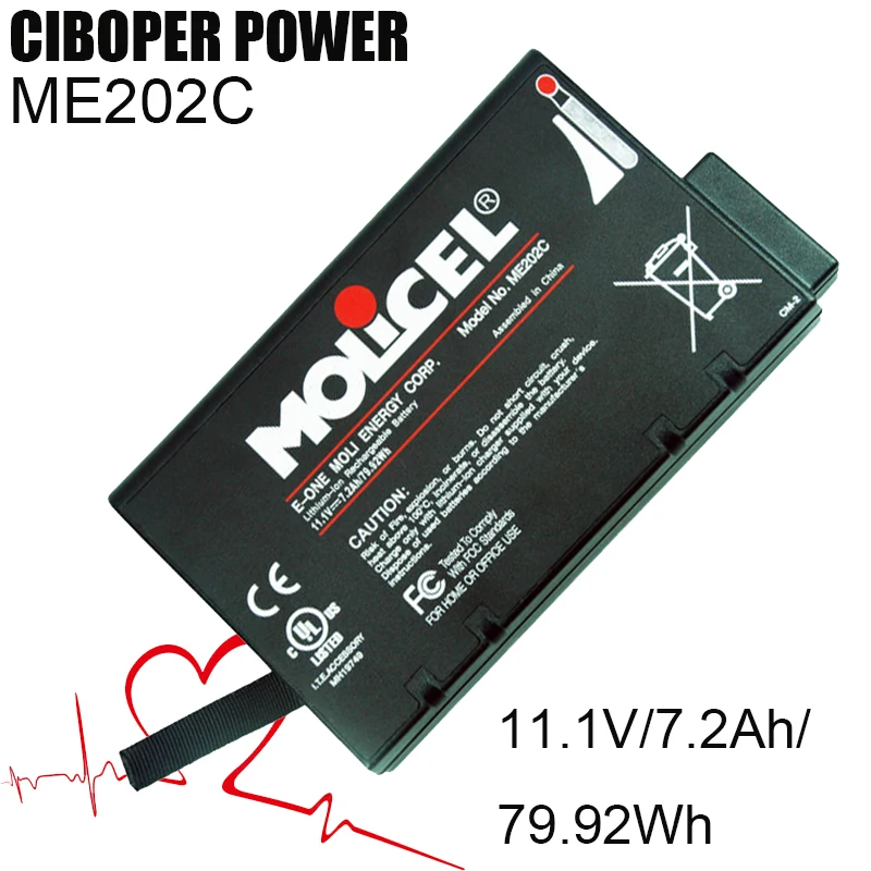 CP медицинский аккумулятор ME202C 11 1 В/7200 мАч для G50 PageWriter TC50 ME202 Micron Transport GX GX2 GX3 VX XT TC30