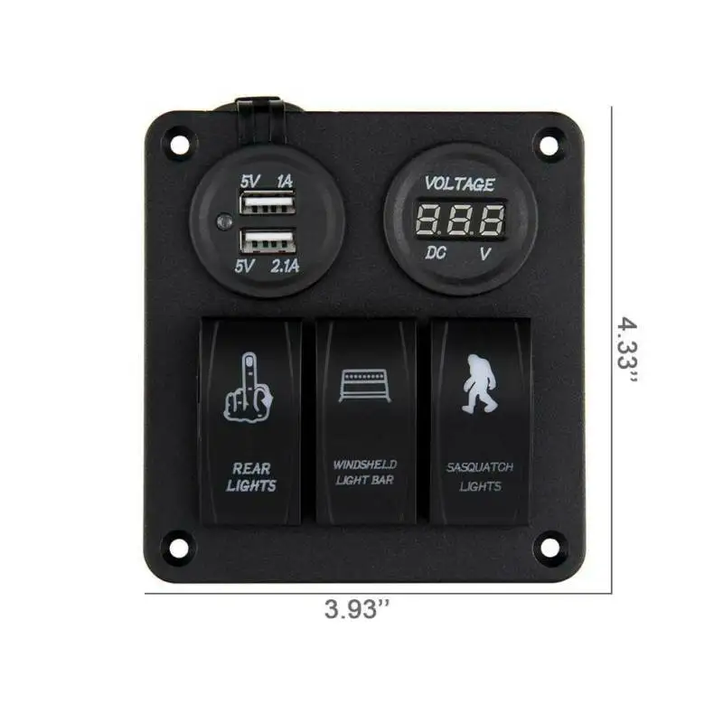 Светодиодный переключатель панель шурупы комплект USB Toogle DC12V/24 V интерьер автомобиля Кемпер автомобильный