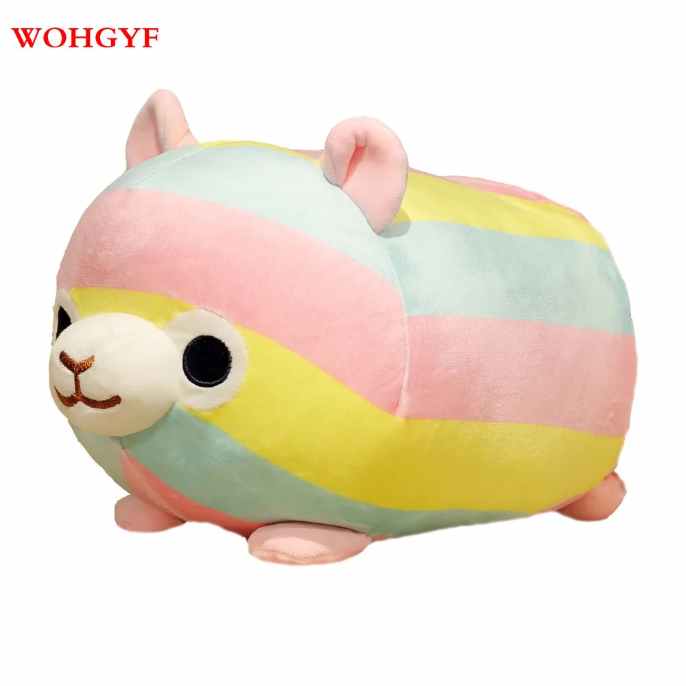 

NEW 1pc Rainbow Alpaca Vicugna Pacos Plush Toys for Children Japanese Soft Plush Alpacasso Baby Stuffed Animals Alpaca Gifts
