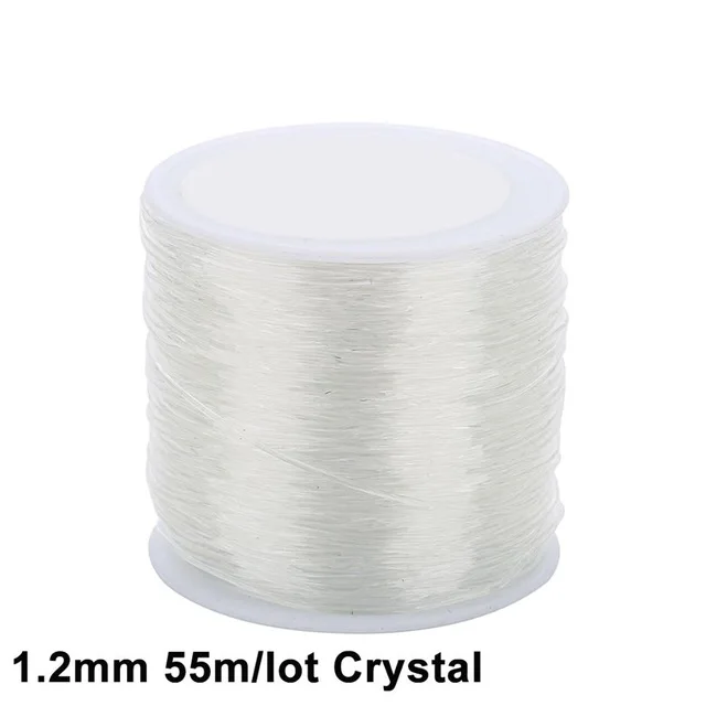 100M Plastic Crystal DIY Beading Stretch Cords Elastic Line Jewelry Making Supply Wire String jeweleri thread String Thread 1.2mmX55m Crystal
