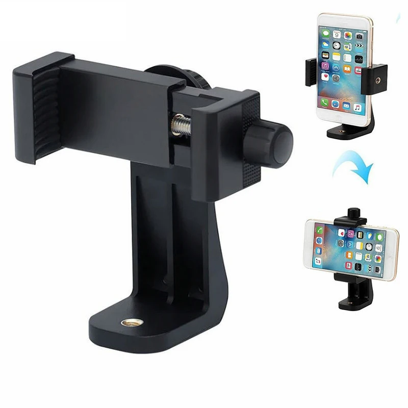 

360 Degree Rotation Tripod Mount Holder Cell Phone Stand Bracket Clip Mount Bracket Adapter for Mobile Phones Smartphone