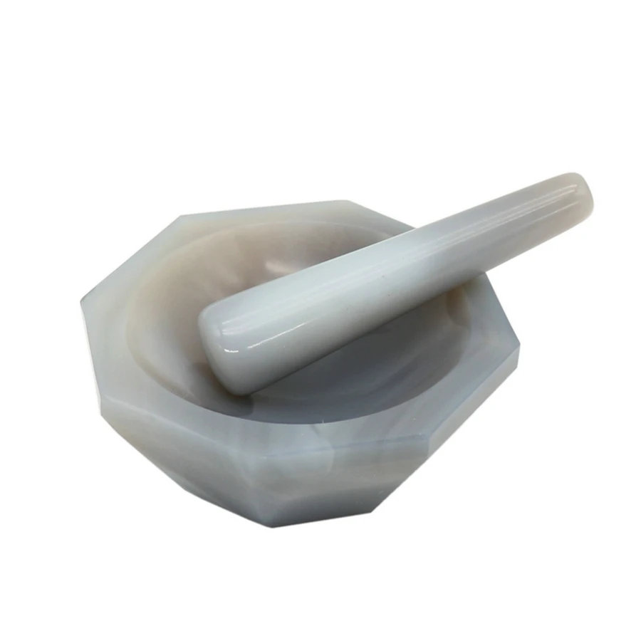 

1PCS Natural Agate Mortar Laboratory Wear-Resistant Agate Mortar 40MM With Grinding Rod
