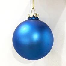 Рождественская елка украшения стеклянные украшения маленькие витрины подарки Экспорт 8 см туман синий шар