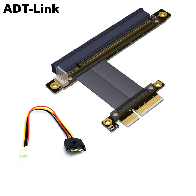 PCI E Riser Card Express PCIE 4X to 16X адаптер SATA 4Pin power GEN 3 0 кабель для майнинга|Компьютерные