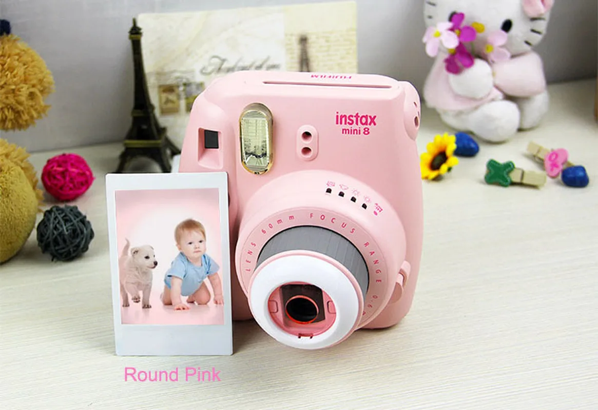 4 шт. 1 упаковка Fujifilm Instax Mini 8 7S 8+ Kitty мгновенные камеры красочные фильтры круглая форма сердца выдалбливают крупным планом объектив камеры