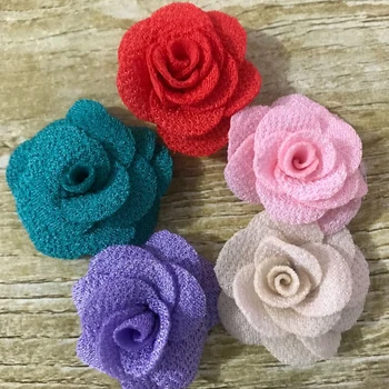 

100Pcs Hand Made DIA 4Cm Cloth flowers corn grain three-dimensional Artificial rose flowers Wedding Decoration DIY Accessoires