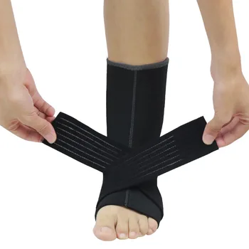 1Pcs Elastische Bandage Ondersteuning Enkel Protector Voor Sport Gym Enkelbrace Met Riem Riem Pees Retainer Voet Guard