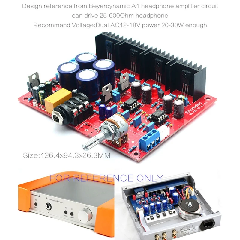 Base on Beyerdynamic A1 Headphone Amplifier MC33078 BD139 BD140 Architecture with Headphone Protect Finished Product 
