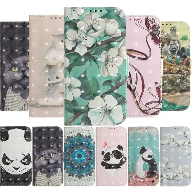 

Phone Case For Apple iphone X XR XS 11 Pro Max 8 7 6 6s 5 5s se Cover Cute Animal Bear Cat Dog Flip Leather Capa Brand New P26G