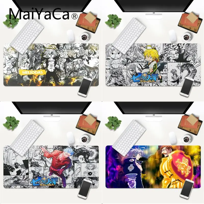 

MaiYaCa nanatsu no taizai Office Gamer Mouse Pad Anti-slip Rubber Gaming Mouse Mat xl xxl 600x300mm for Lol world of warcraft